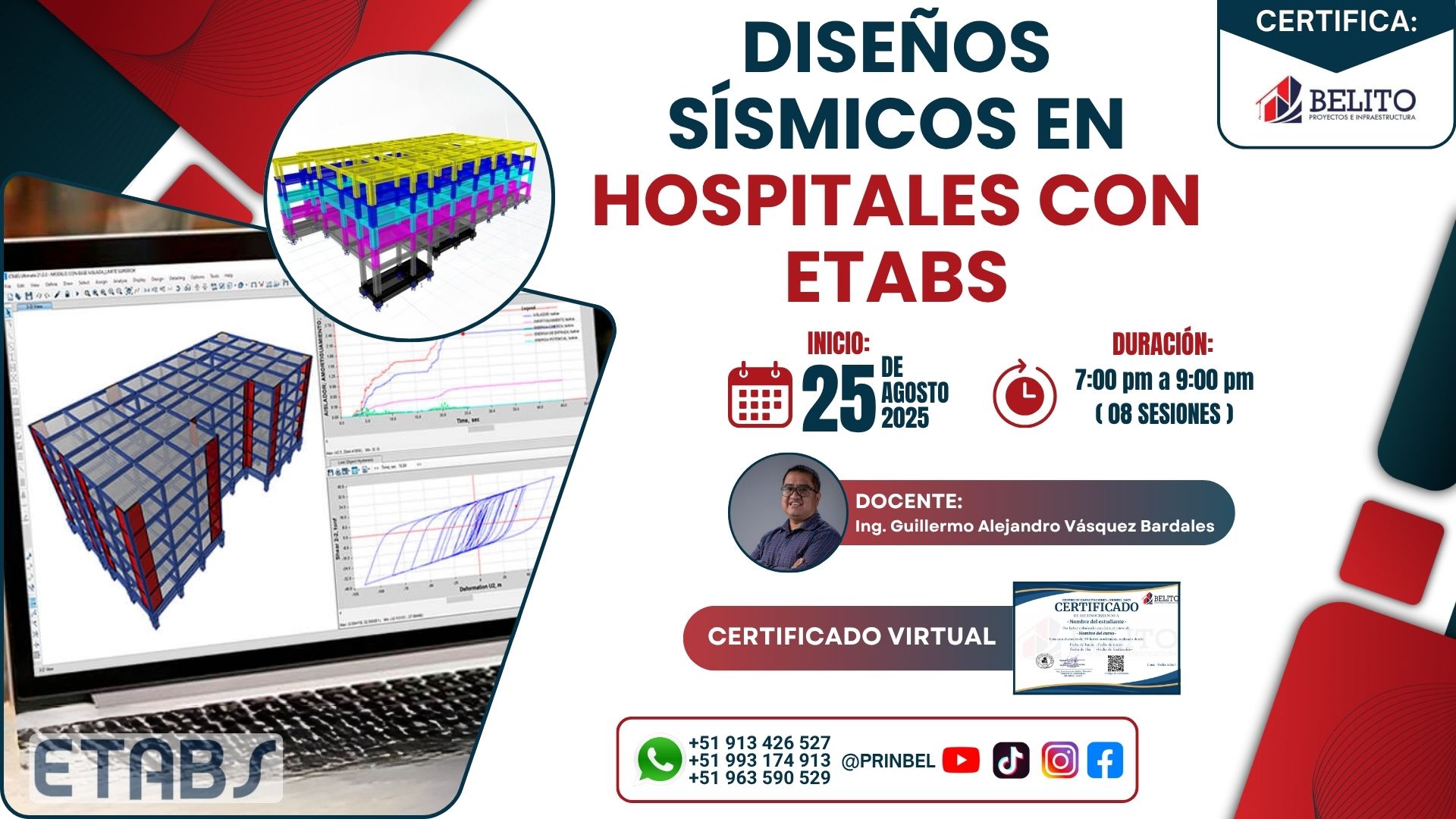 FLAYERS DISEÑOS SÍSMICOS EN HOSPITALES CON ETABS